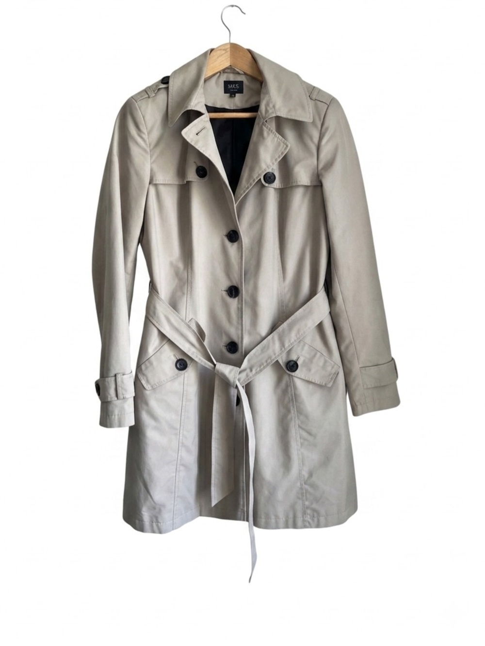 Marks & Spencer Womens Beige Belted Trench Coat Jacket UK 12     US 8